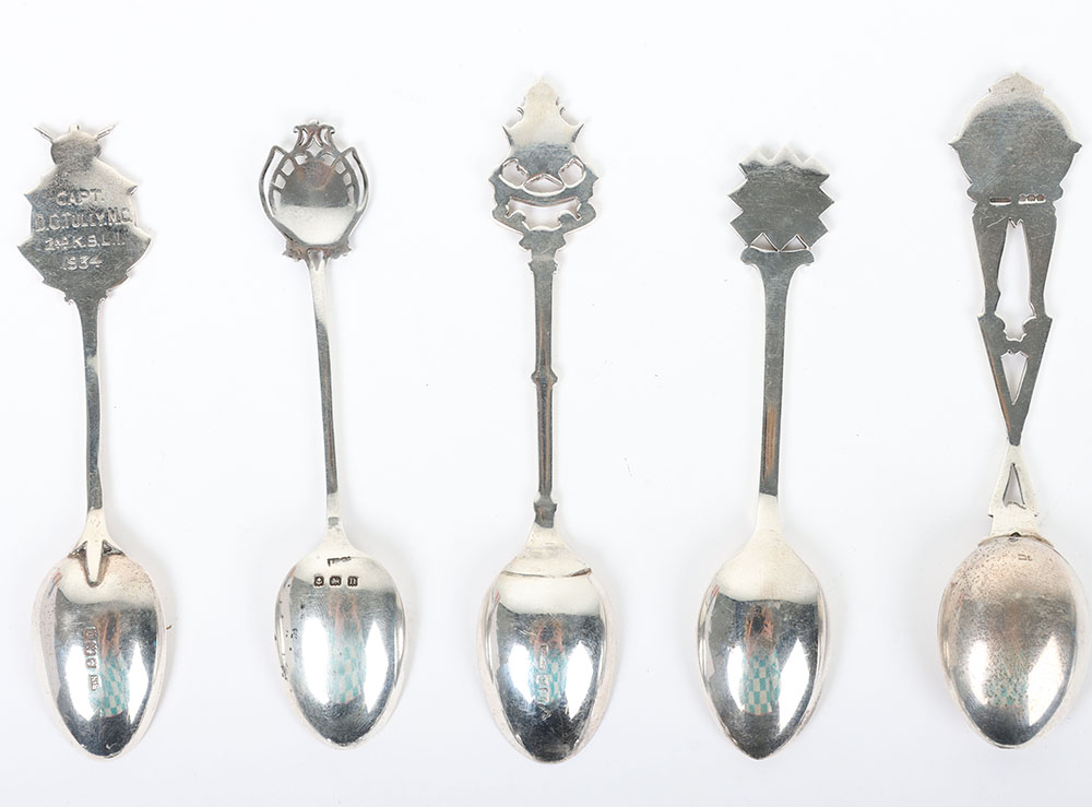 Hallmarked  Silver Regimental Spoons - Bild 5 aus 6