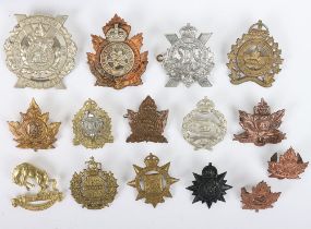 Collection of Canadian cap badges