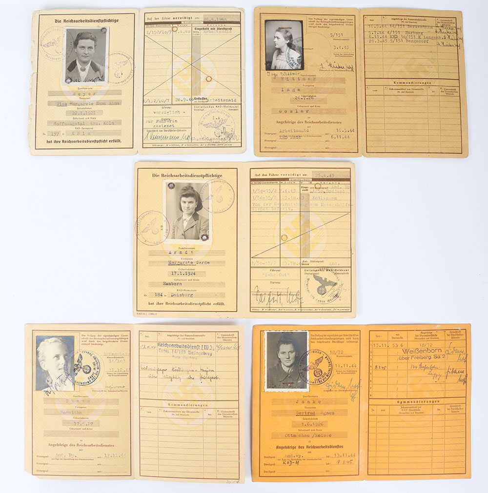 Third Reich German RAD Labour Service Female Identity Cards - Image 3 of 5