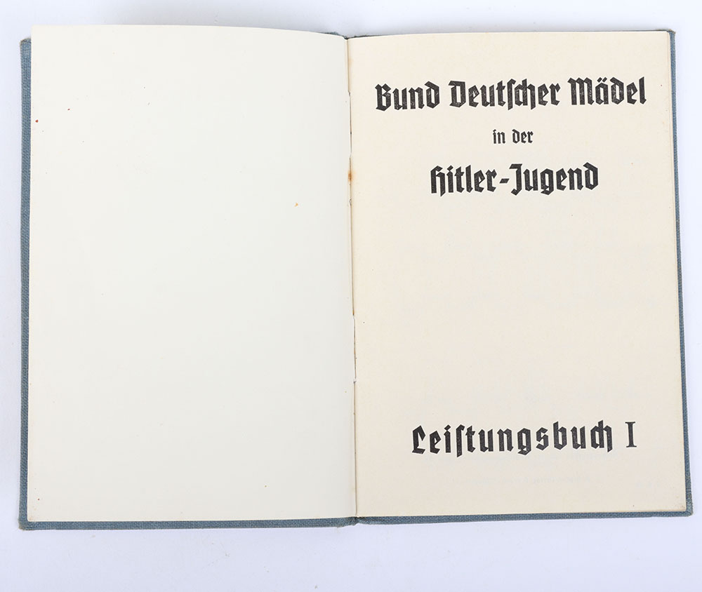 Third Reich German BDM Achievement Record Book - Image 3 of 11