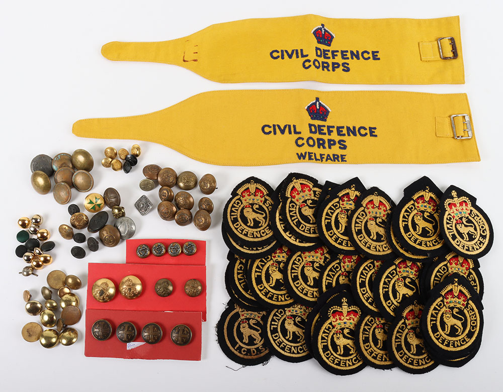 Military Buttons and Civil Defence Badges