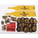 Military Buttons and Civil Defence Badges