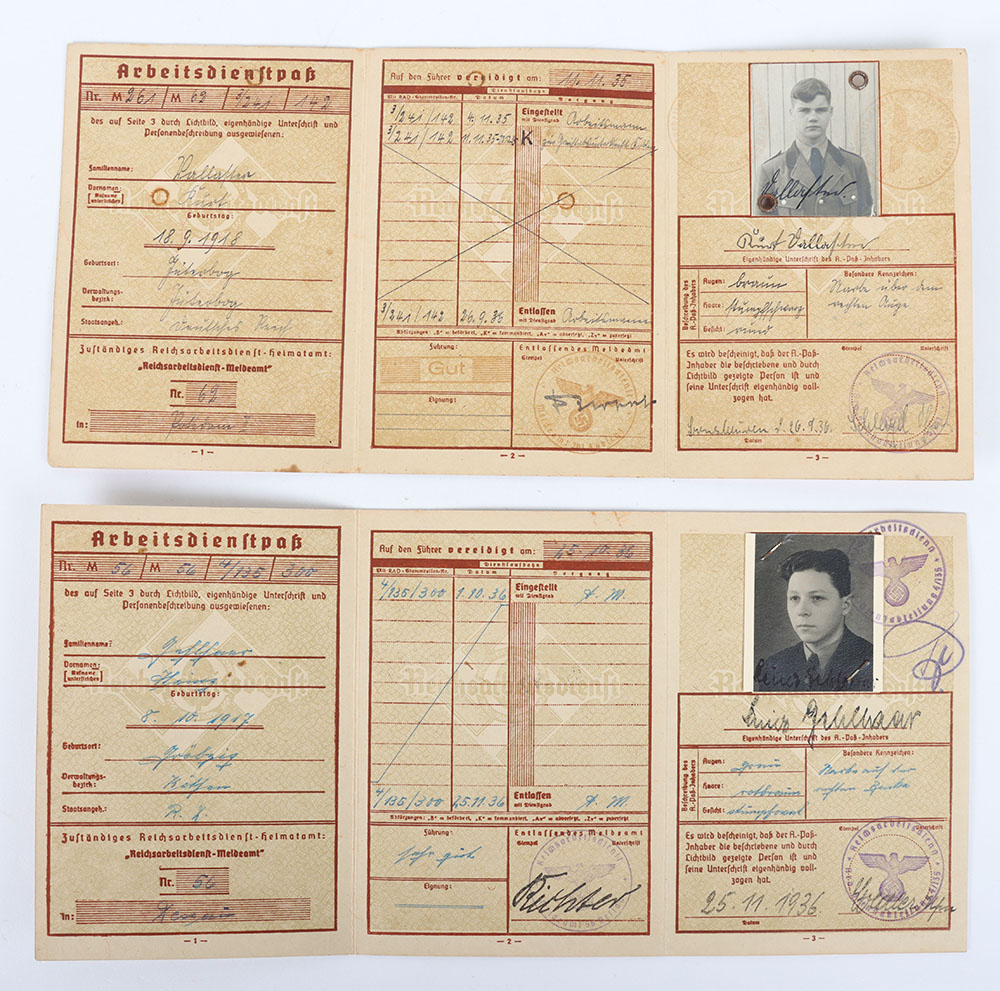 Third Reich German RAD Identity Cards - Bild 5 aus 5