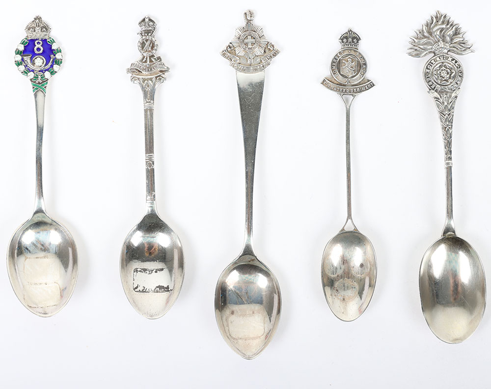 Hallmarked  Silver Regimental Spoons - Bild 3 aus 6