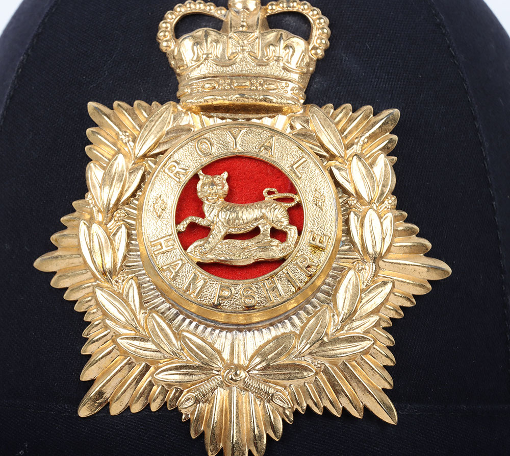 Royal Hampshire Regiment Bandsman Home Service Helmet - Image 2 of 8
