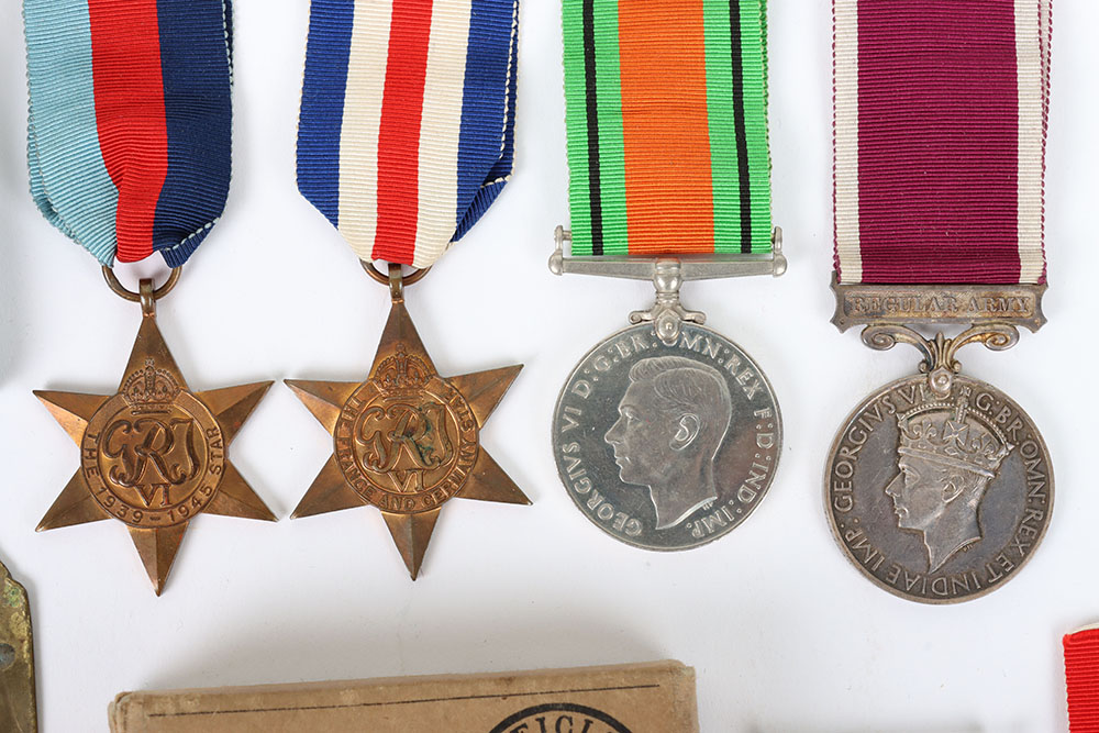 British WW2 Campaign and Regular Army Long Service Medal Group Royal Tank Corps / Royal Armoured Cor - Image 2 of 6