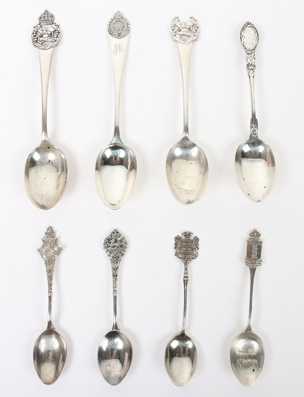 Hallmarked  Silver Regimental Spoons