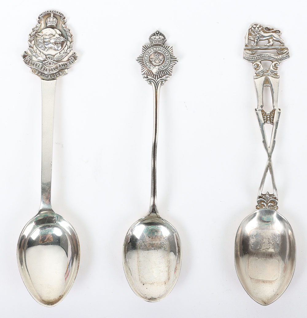 Hallmarked  Silver Regimental Spoons - Bild 2 aus 6