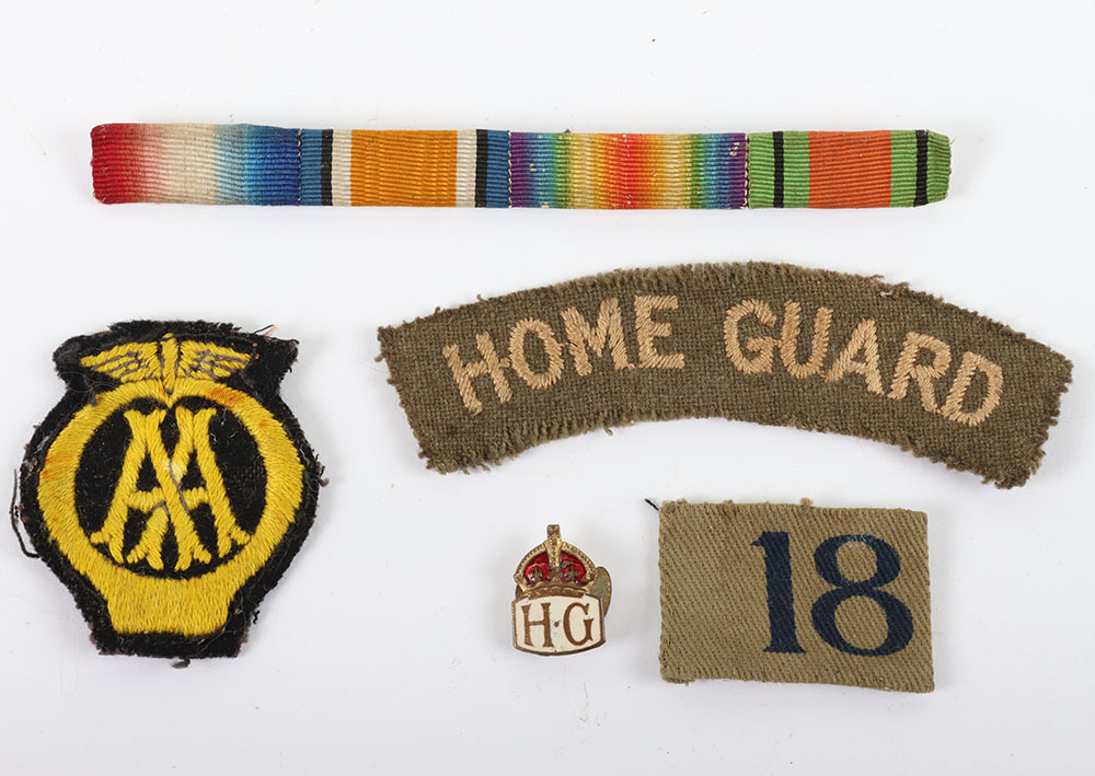 WW2 British AA Home Guard Insignia Grouping