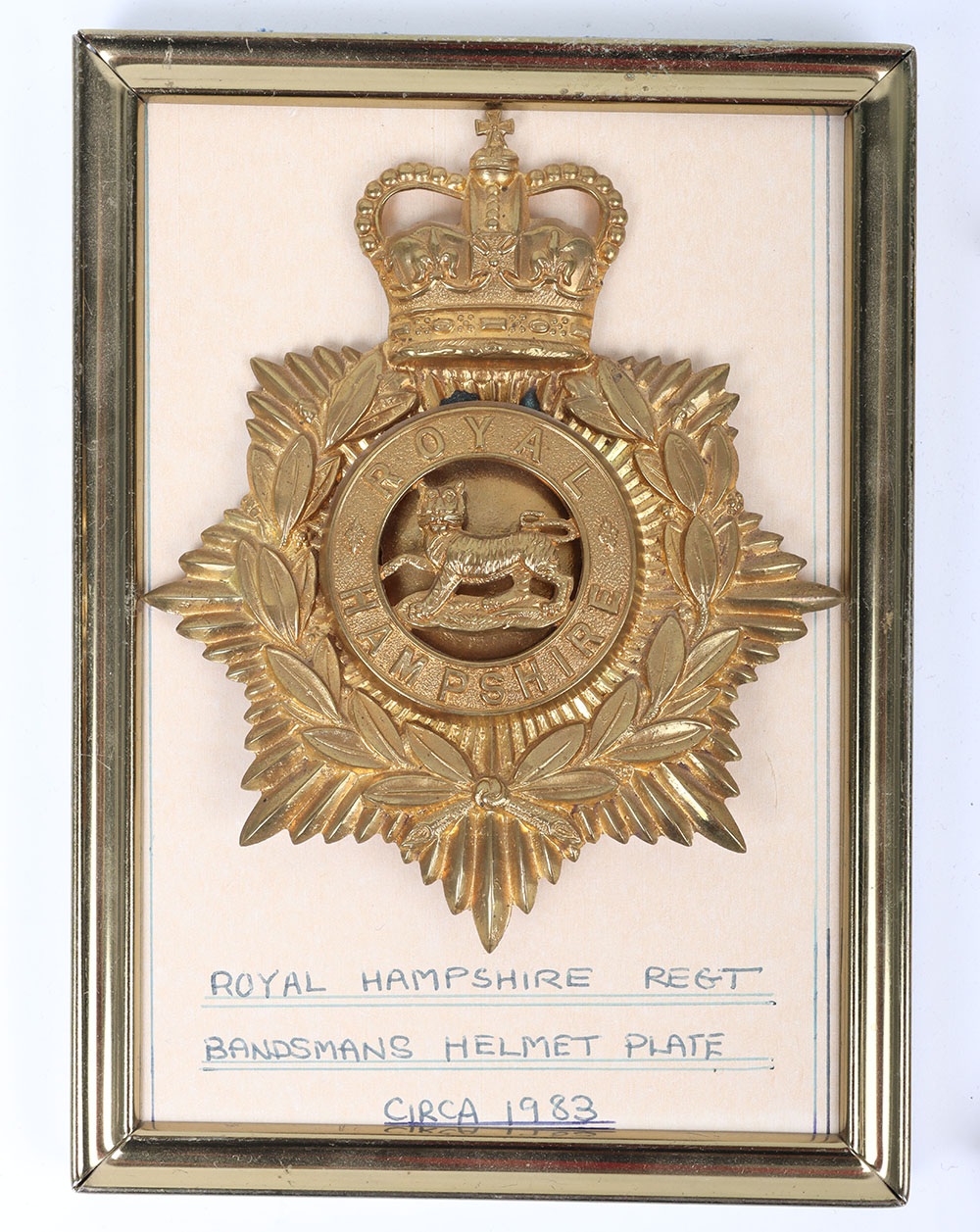 Royal Hampshire Regiment Bandsman Helmet Plate - Bild 2 aus 5