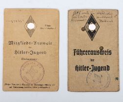 Third Reich German Hitler Youth HJ ID Cards