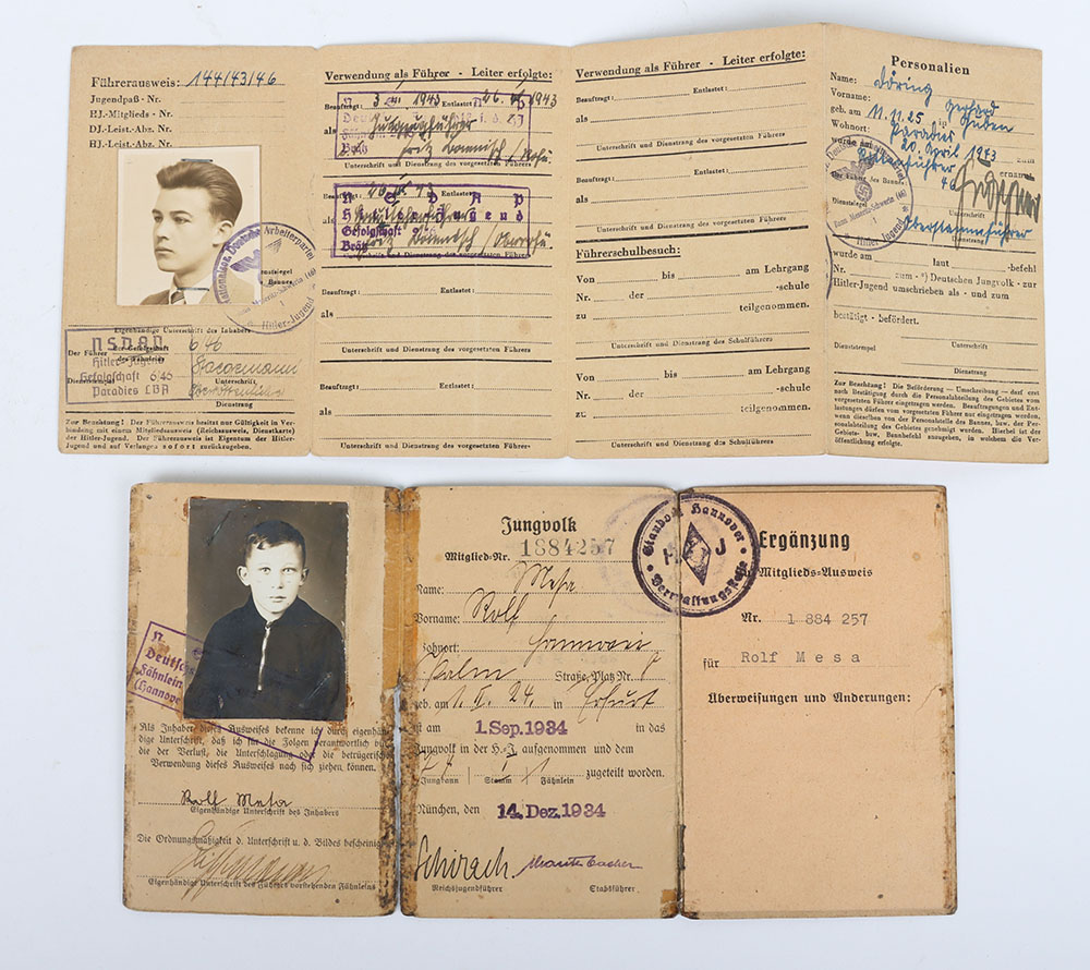 Third Reich German Hitler Youth HJ ID Cards - Image 3 of 4