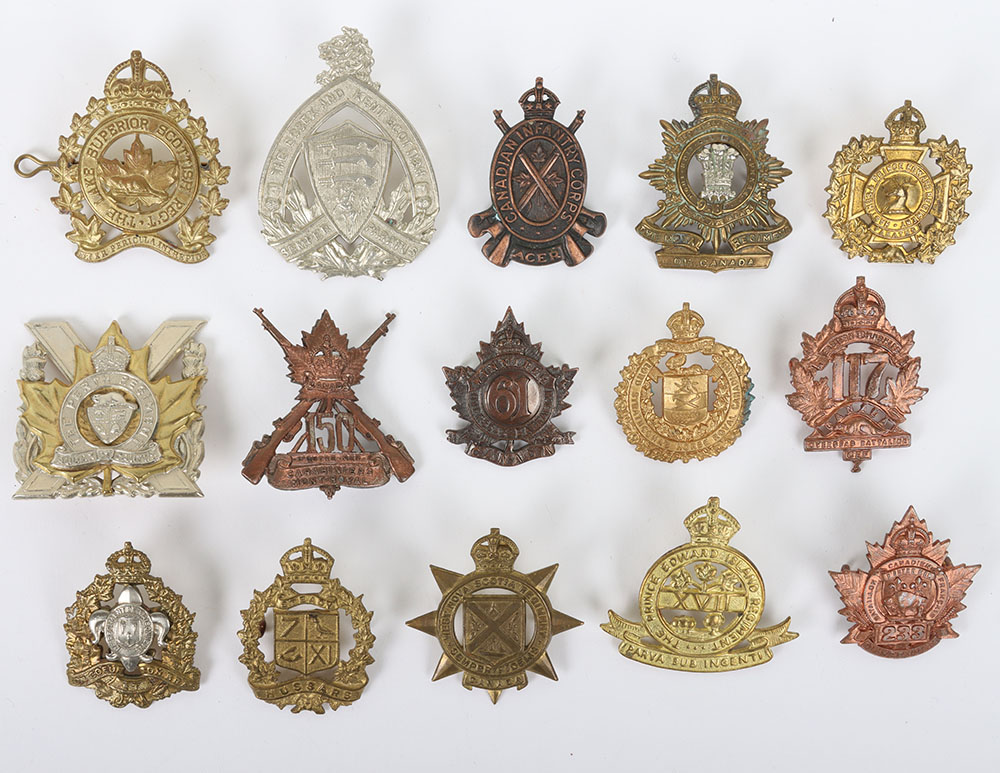 Selection of Canadian cap badges