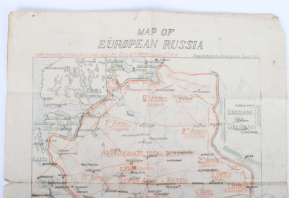 1919 Map of European Russia - Bild 2 aus 3