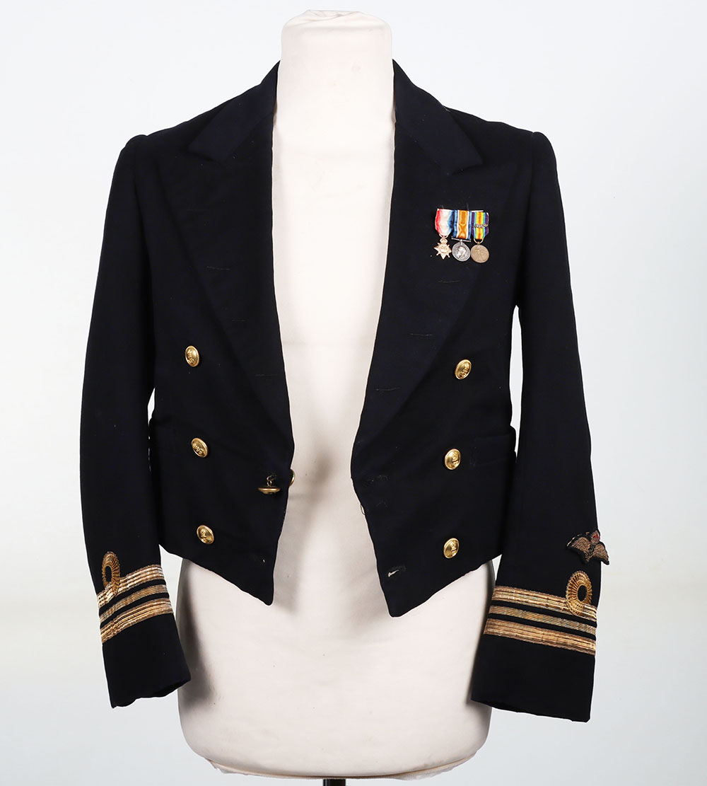 WW2 British Royal Navy Fleet Air Arm Officers Mess Jacket with Miniature Medals