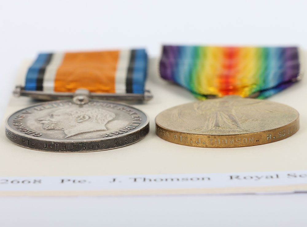 A Great War pair of medals to the Royal Scots - Bild 4 aus 4