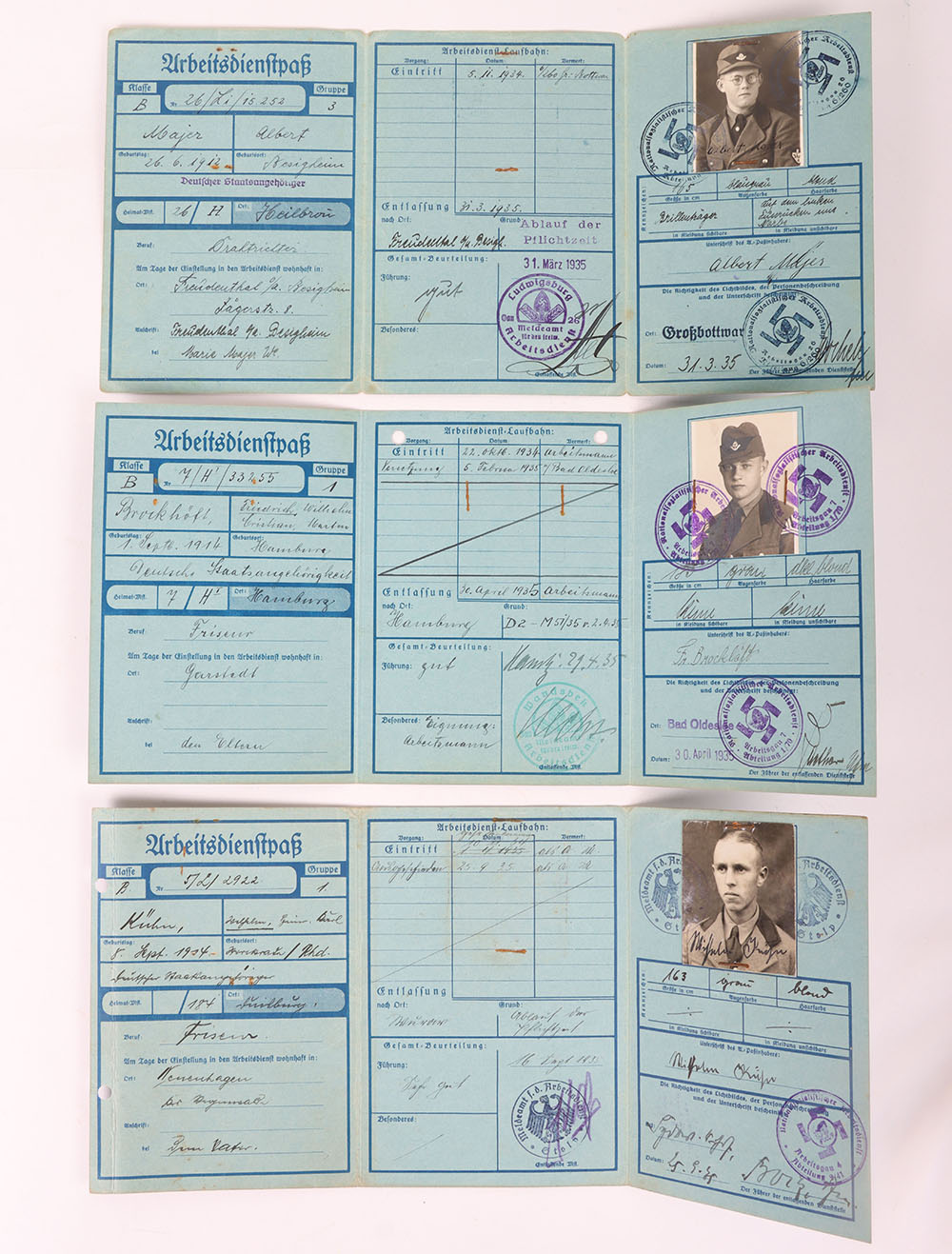 Third Reich German RAD Labour Service Identity Cards - Image 4 of 6