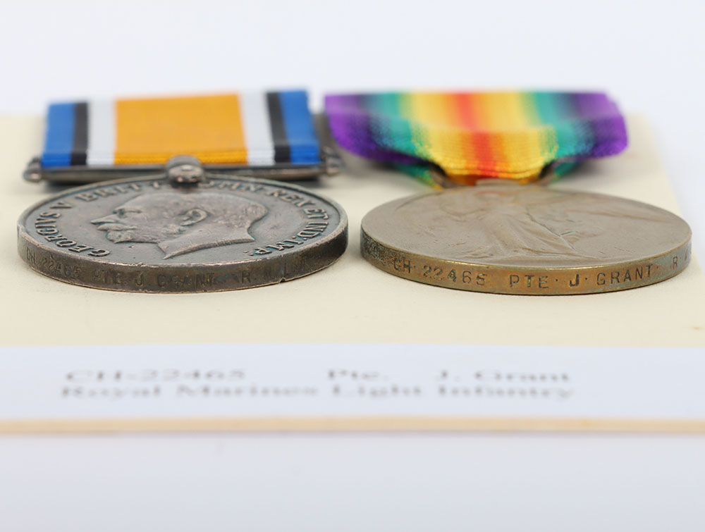 A Great War pair of medals for service in the Royal Marine Light Infantry - Image 4 of 4