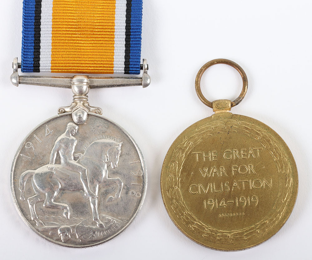 WW1 British Medal Pair Notts & Derby Regiment - Image 3 of 3