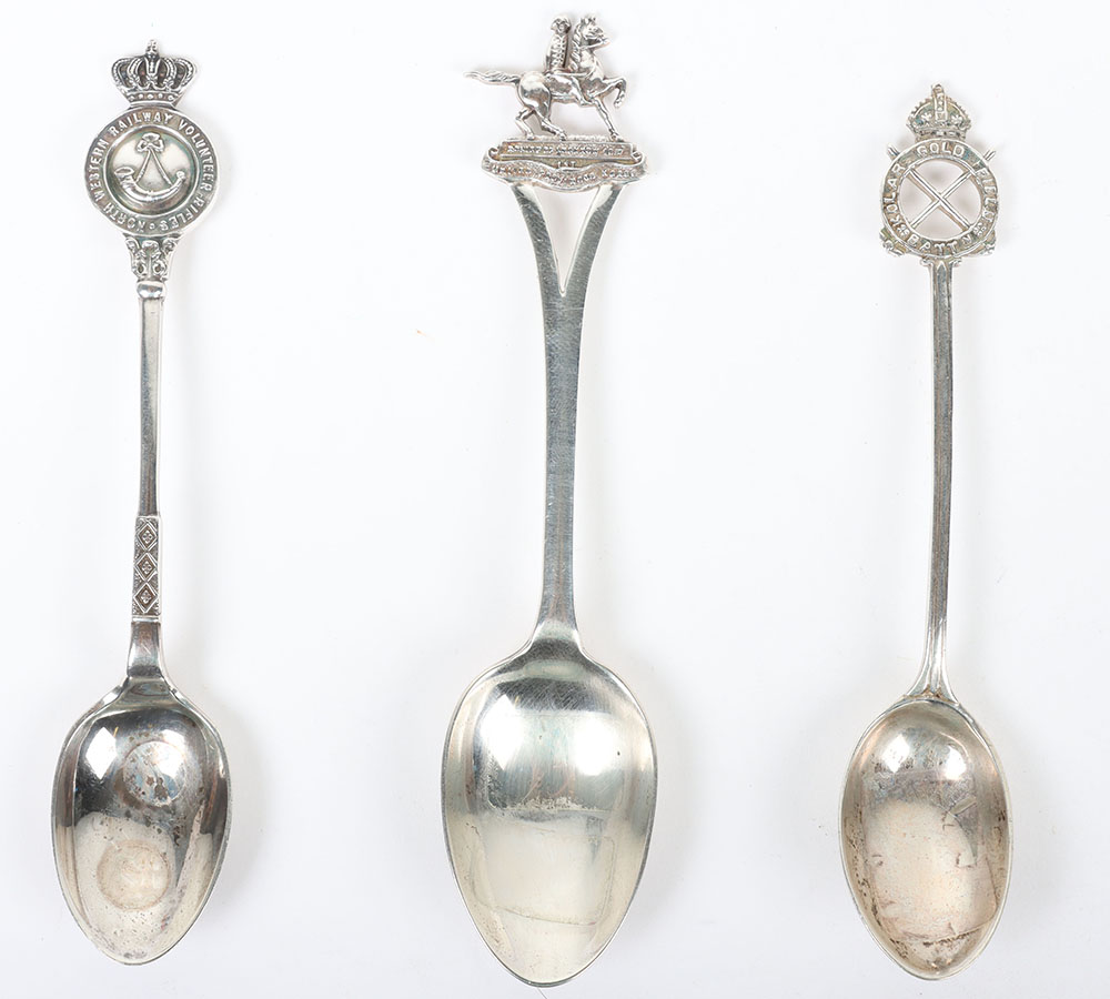 Hallmarked  Silver Regimental Spoons - Bild 3 aus 6