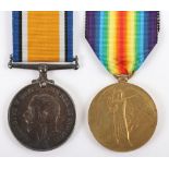 WW1 British Medal Pair Royal West Kent Regiment