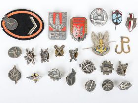 Post War grouping of Polish badges
