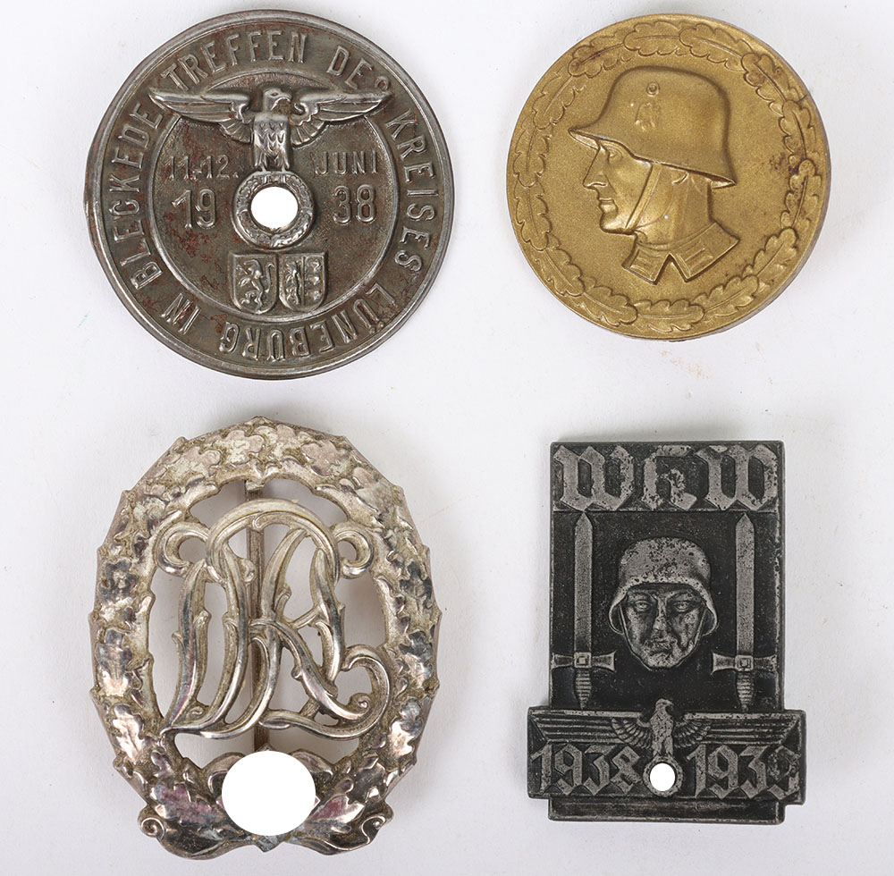 Third Reich German DRL Silver Badge and Day Badges