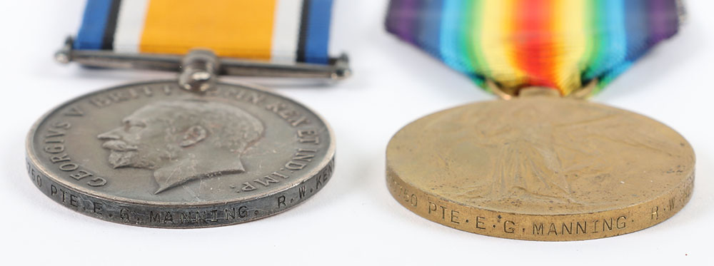 WW1 British Medal Pair Royal West Kent Regiment - Image 2 of 3