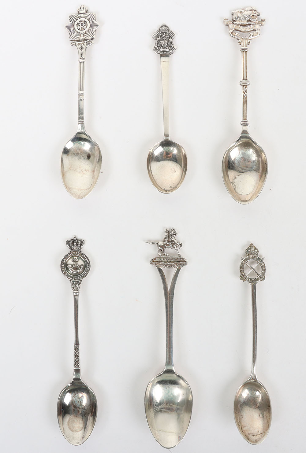 Hallmarked  Silver Regimental Spoons