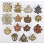Assortment of Canadian cap badges