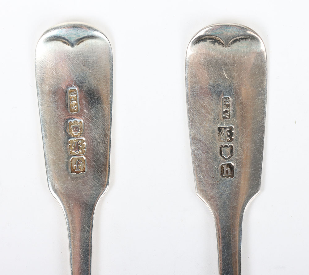 Hallmarked  Silver Royal Guernsey Militia Spoons - Bild 4 aus 4