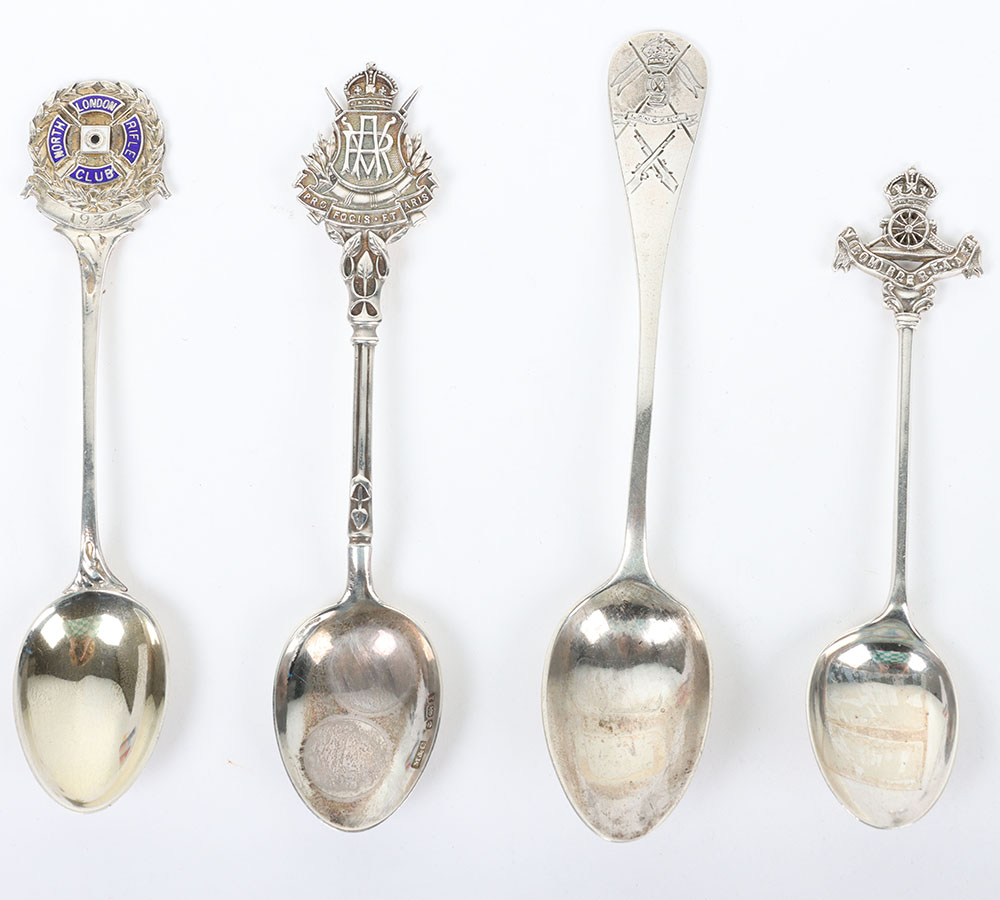 Hallmarked  Silver Regimental Spoons - Image 2 of 6