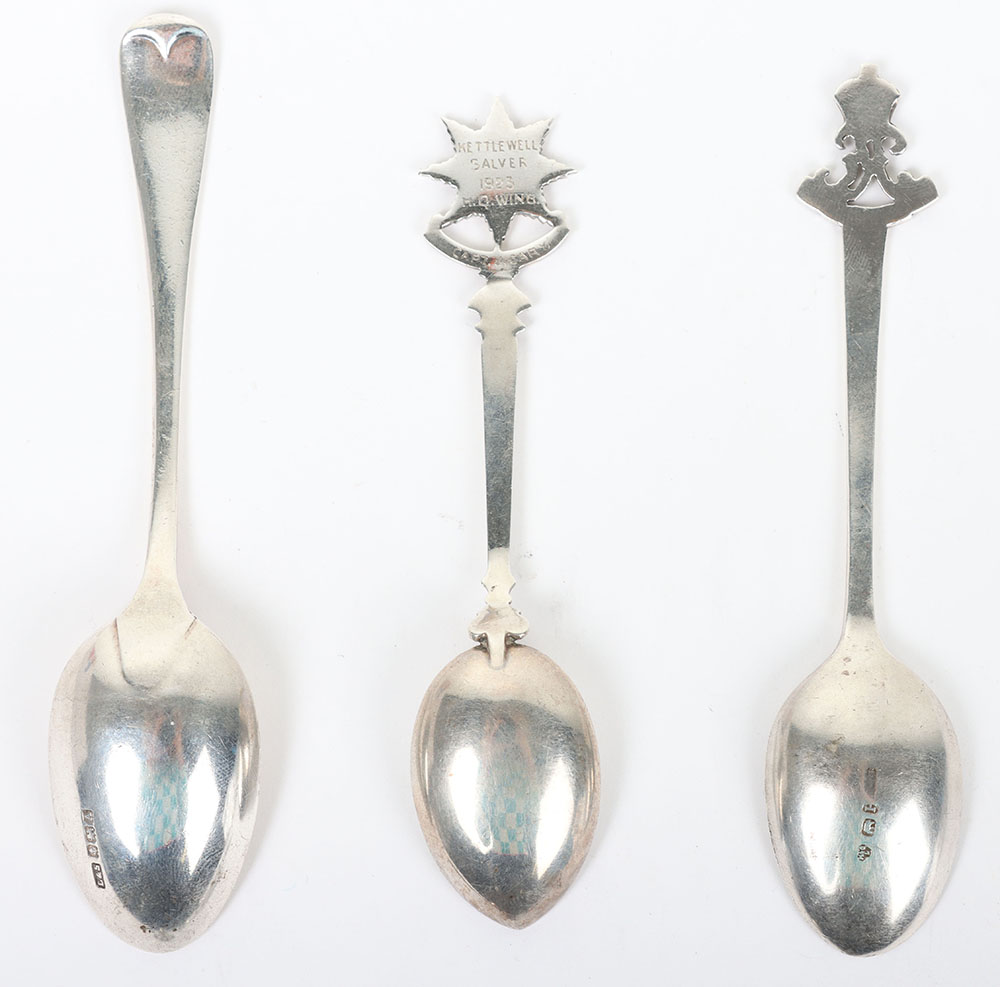 Hallmarked  Silver Regimental Spoons - Bild 5 aus 6