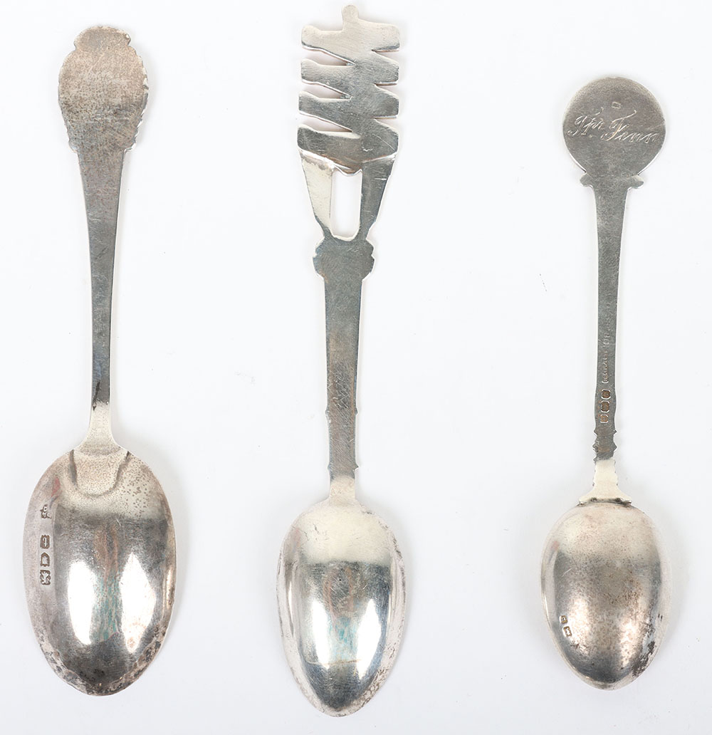 Hallmarked  Silver Regimental Spoons - Bild 5 aus 6