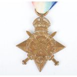 A Great War 1914 Star medal to the Royal Fusiliers