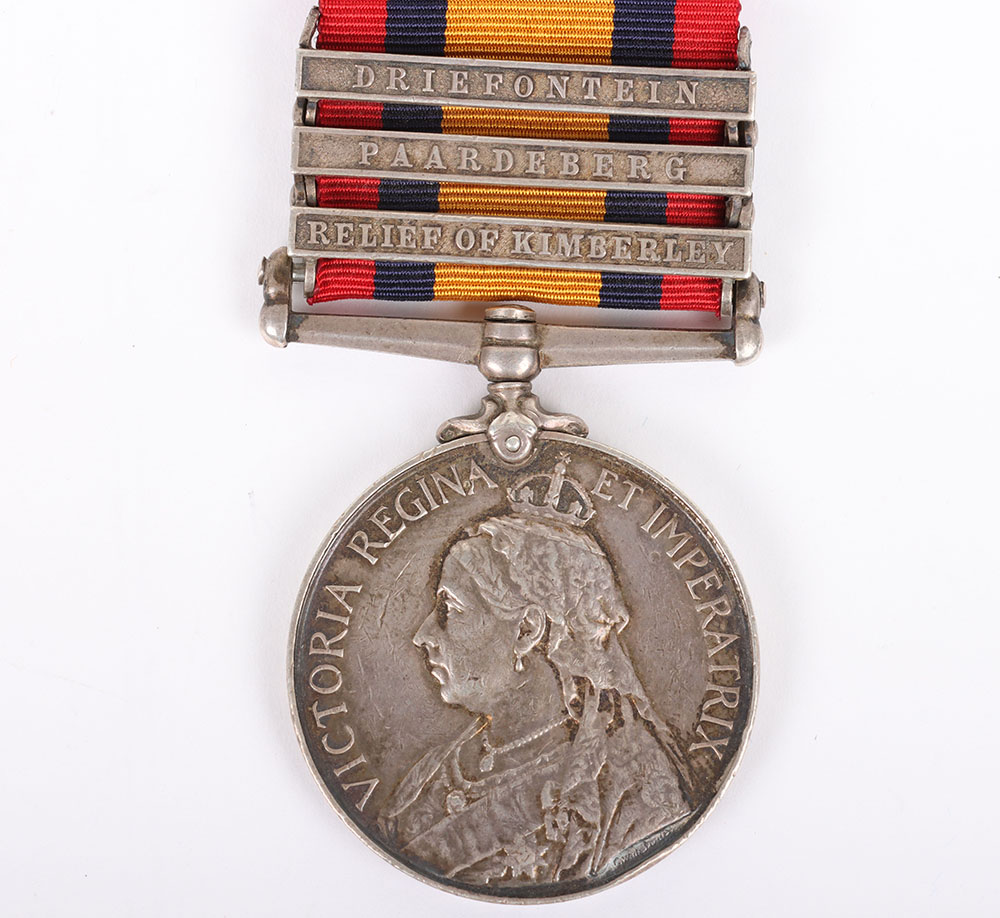 British Boer War Queens South Africa medal Welsh Regiment - Image 2 of 5