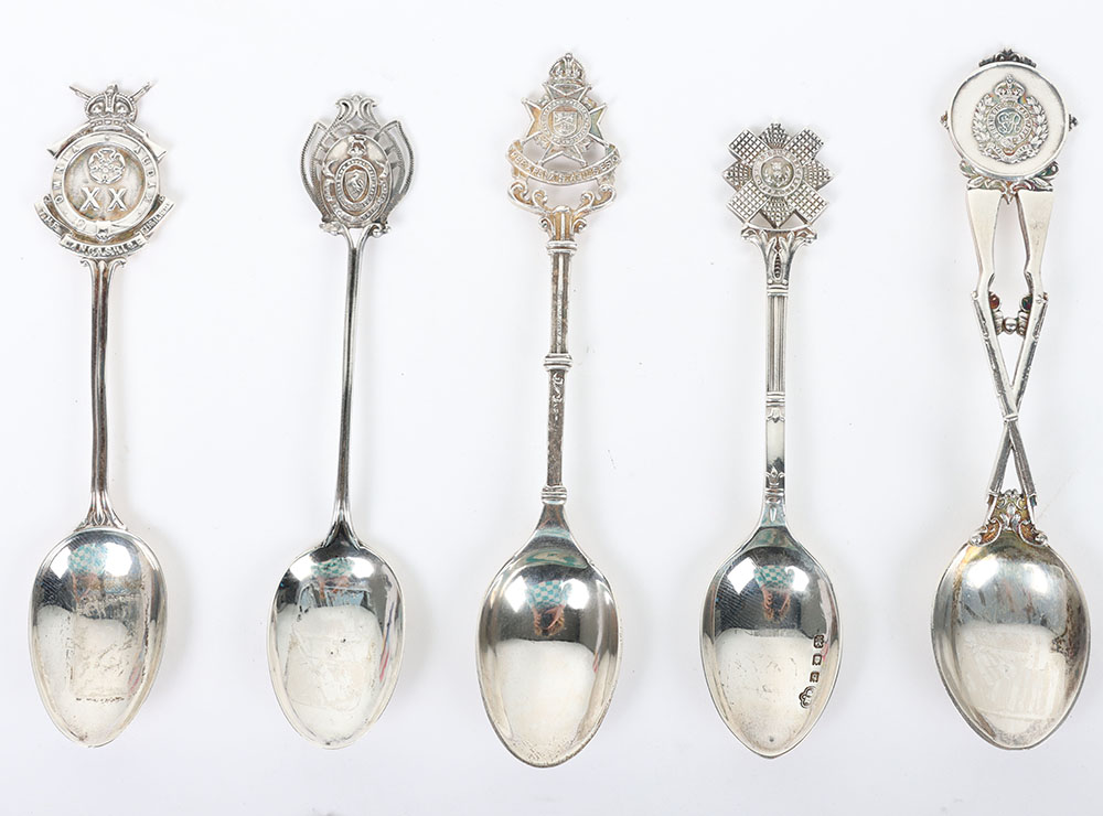 Hallmarked  Silver Regimental Spoons - Bild 2 aus 6