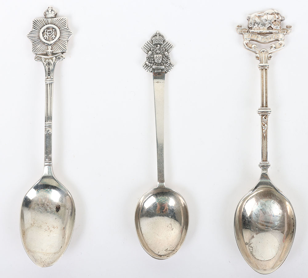 Hallmarked  Silver Regimental Spoons - Bild 2 aus 6