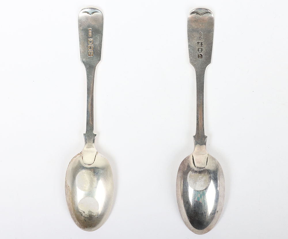 Hallmarked  Silver Royal Guernsey Militia Spoons - Bild 3 aus 4