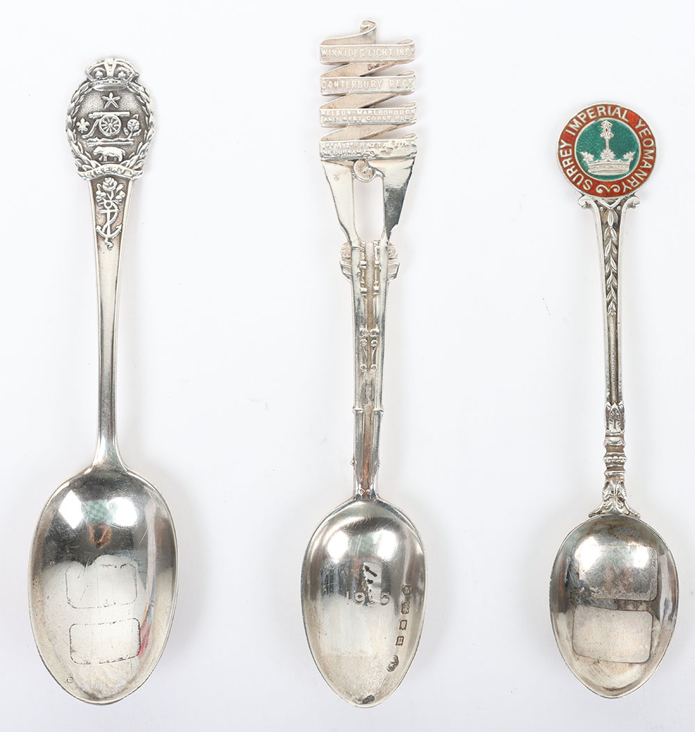 Hallmarked  Silver Regimental Spoons - Bild 2 aus 6