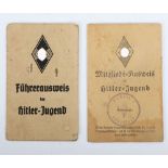 Third Reich German Hitler Youth ID Cards