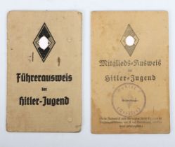 Third Reich German Hitler Youth ID Cards