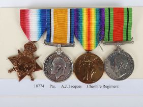 A group of 4 medals covering service in both World Wars