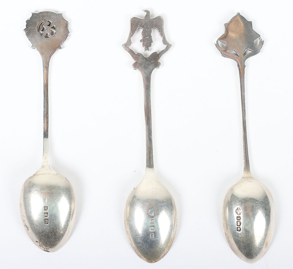 Hallmarked Silver Regimental Spoons - Bild 6 aus 6