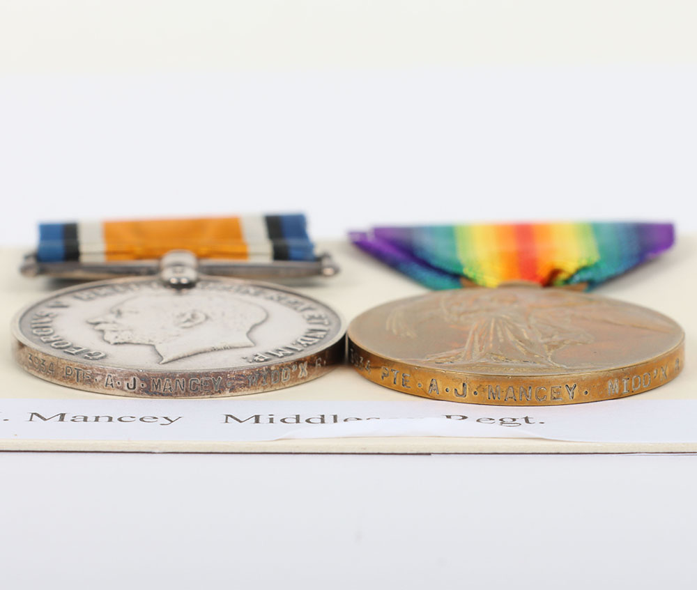 Great War 1914-15 Star medal trio to the Middlesex Regiment - Image 4 of 4