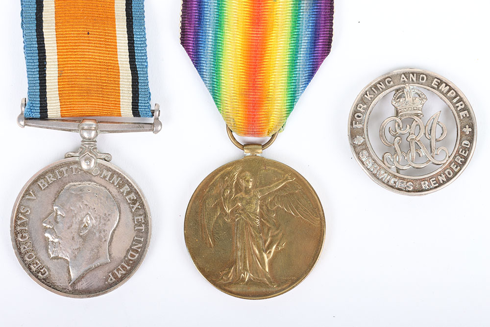 A Great War Pair of Medals to the Royal Artillery with the recipients Silver War Badge - Bild 2 aus 8