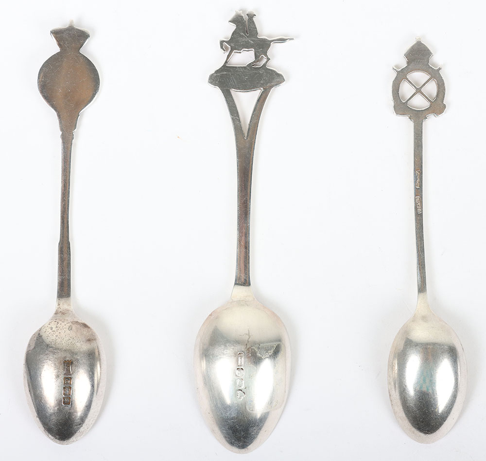 Hallmarked  Silver Regimental Spoons - Bild 6 aus 6