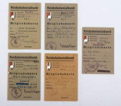 German Third Reich Reichskolonialbund Cards