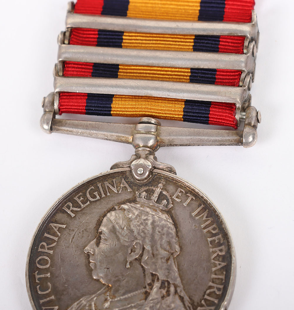 British Boer War Queens South Africa medal Welsh Regiment - Image 4 of 5