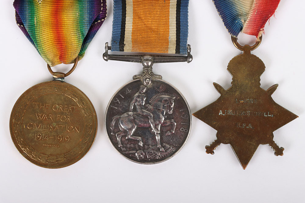 A Great War 1914-15 trio of medals to the Royal Field Artillery - Bild 3 aus 4